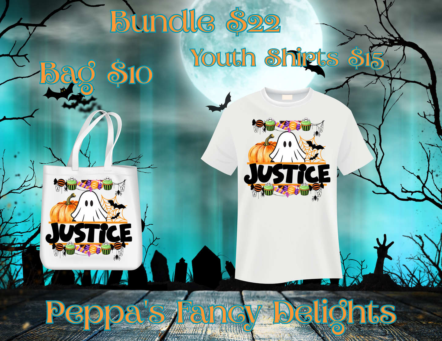 Custom Halloween Name Shirts and Bag