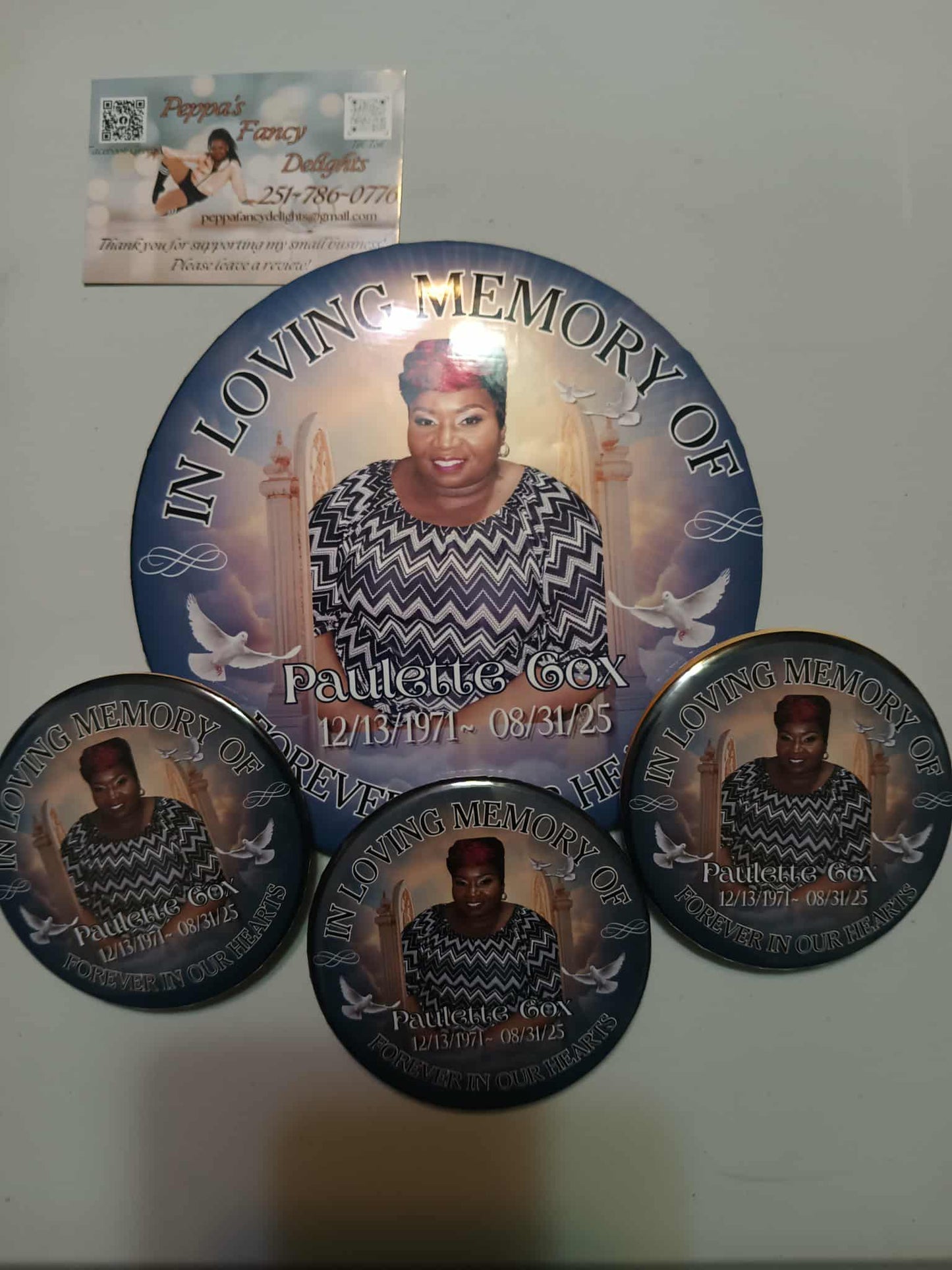 5 Inch Memorial Button