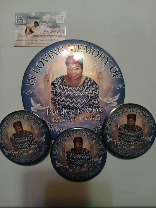 5 Inch Memorial Button