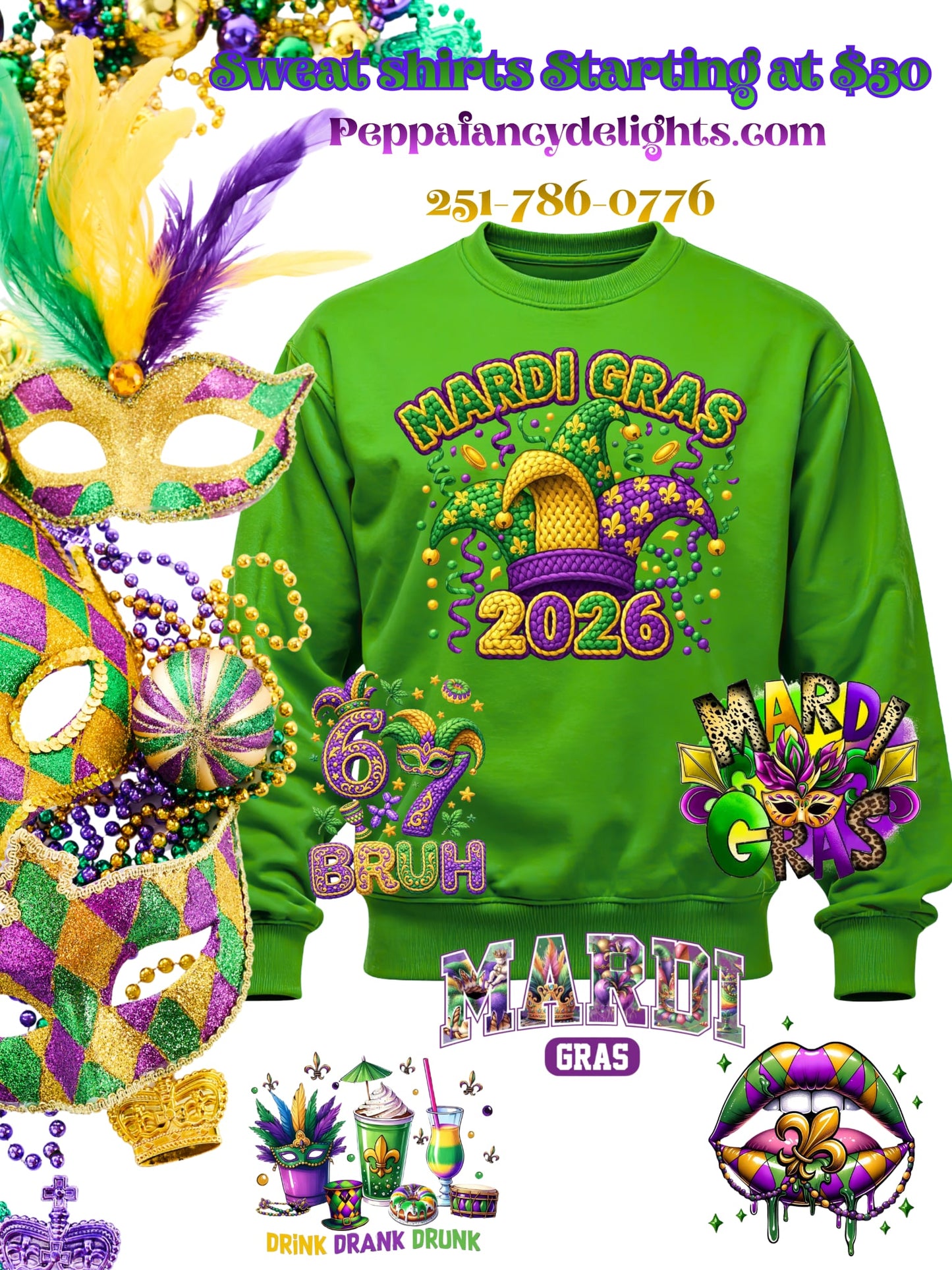 Mardi Gras Sweatshirts